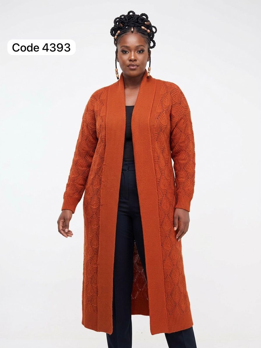 Cardigan Long Tricoté Élégance