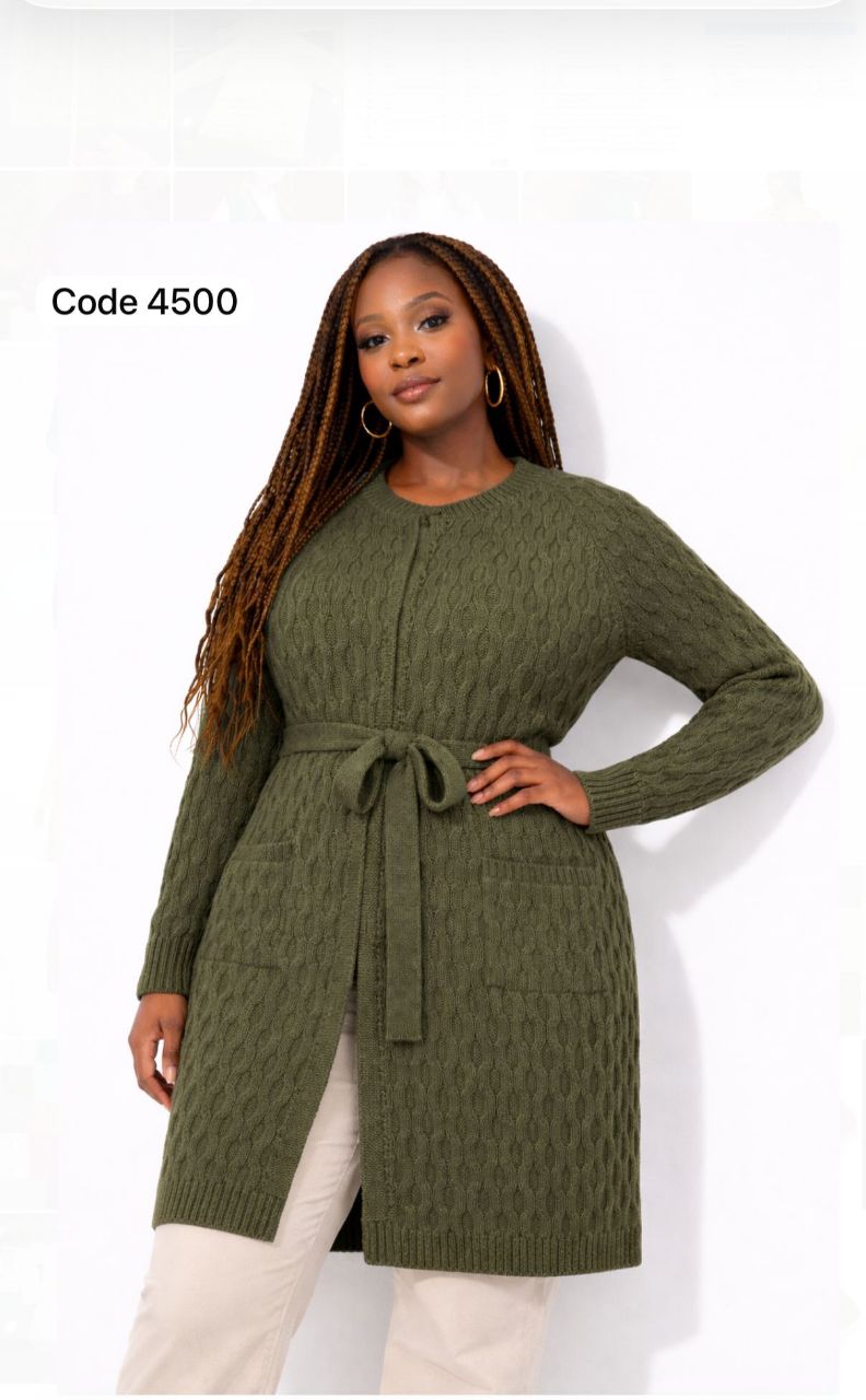 Cardigan Long Tricoté Élégance