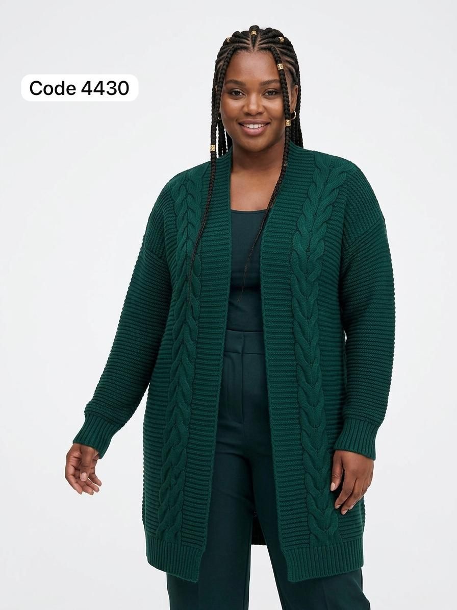 Cardigan Long Tricoté Élégance